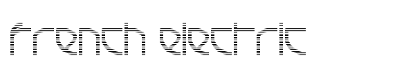 French Electric font preview